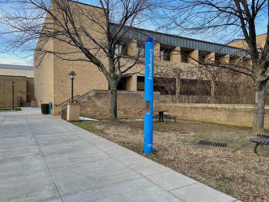 Students can call AACC police directly by pressing the red button on the blue phones all around the Arnold campus.
