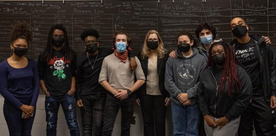 The Campus Current staff masks up for a weekly club meeting. The Centers for Disease Control lifted its indoor mask recommendation on Friday.