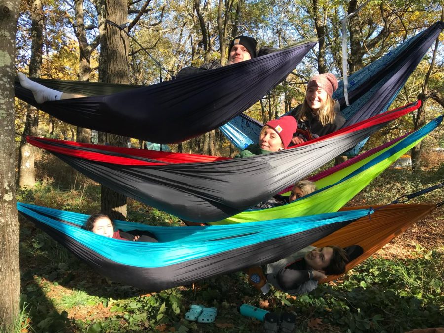 Adventure Society club members take a camping trip
to Shenandoah National Park in fall 2021.