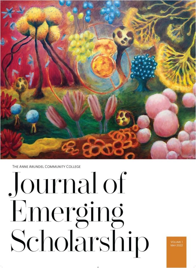 AACC is one of only two Maryland community colleges to publish an academic journal of their students' work. Shown, the inaugural edition of the Journal of Emerging Scholarship.