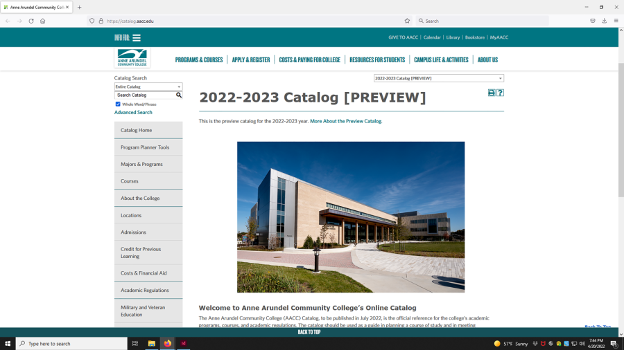 AACC released its fall catalog in April, featuring more
in-person classes than the spring 2022 catalog.
