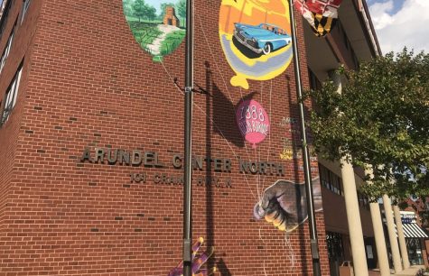 Mural on the side of AACC's Arundel Center North building at the Glen Burnie Town Center campus