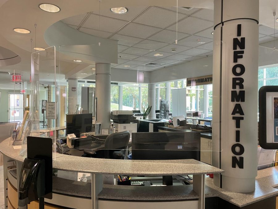 Students who qualify for the Federal Work-Study program can get a part-time job at places like the student services  information desk on campus. 