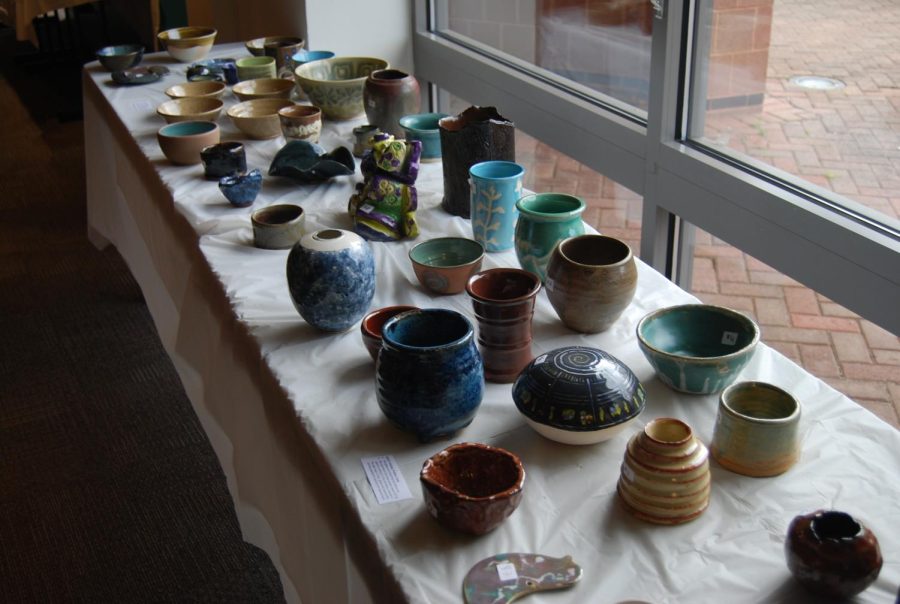 The Ceramics-Keramos Society, AACC's ceramics club, hosted a holiday sale on Monday which  included pots, vases, plates and small scultpures.