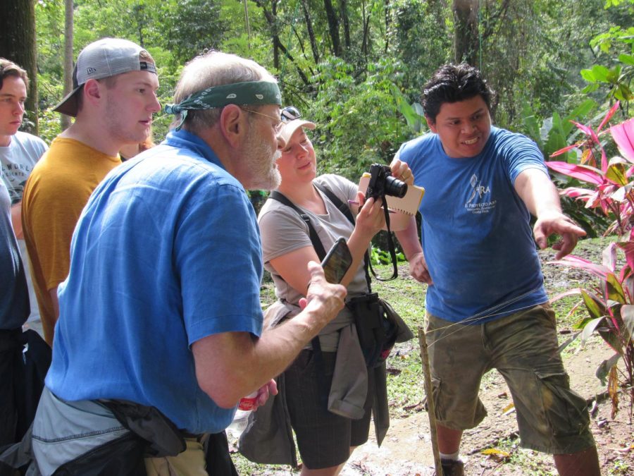 Students on a travel study trip to Costa Rica in 2020 led by biology professor Benjamin Weibell. The next chance to take a travel study course will be in 2024. 