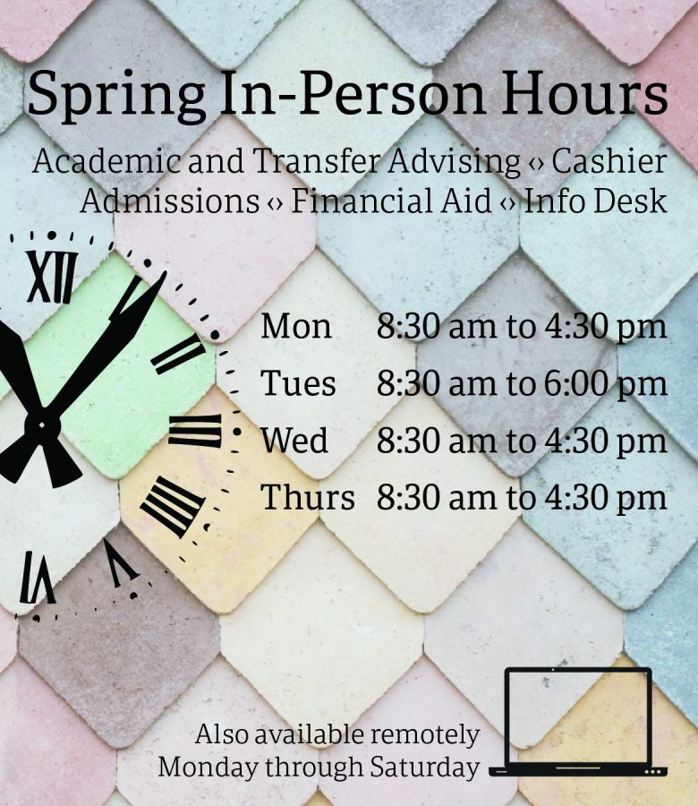 Most of AACC’s student services will keep the same in-person and online hours as last semester.