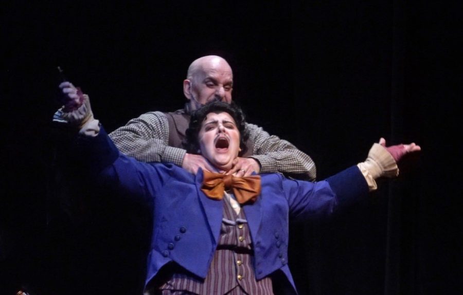 Doug Byerly and Emily Sergo perform in Opera AACCs production of Sweeney Todd. 
