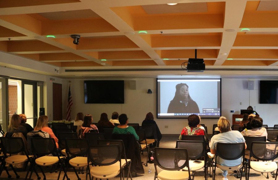 Christina Thurston, the program operations coordinator in the School of Health Sciences, hosted a documentary showing on the Arnold campus on Thursday.