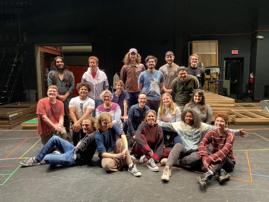 Theatre at AACC will perform Rosencrantz and Guildenstern are Dead in April. Shown, a group photo of the cast.