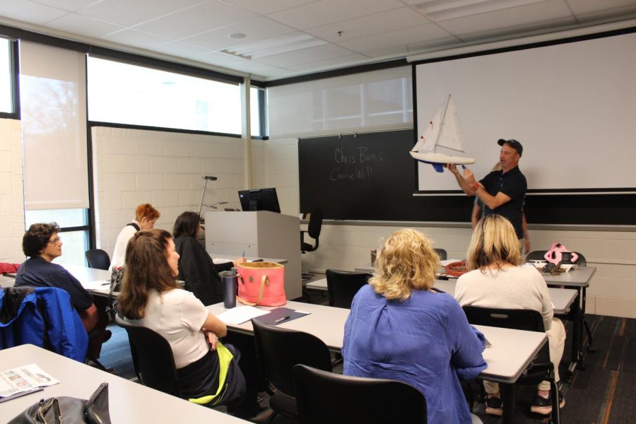 A local sailing club gathered at AACC for a training event on Saturday.