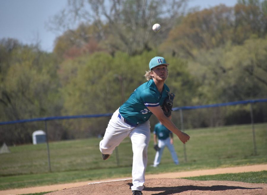 The Riverhawks, who haven't played in playoff game since 2018, will play the College of Southern Maryland Hawks tomorrow at 11 a.m. in the first round of the postseason. Shown, pitcher, No. 26, Aiden Cassilly. 