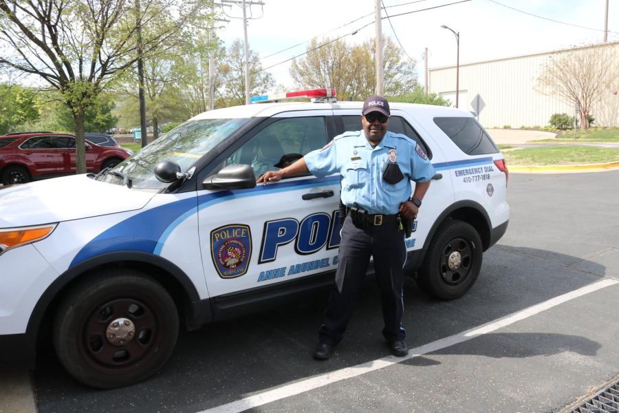 Being visible on campus around the clock is one of the ways AACC campus police increase safety, according to Police Chief Sean Kapfhammer. Shown, Officer Raymond Fields.