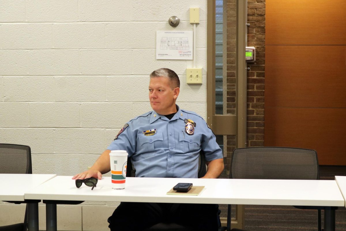 Crime on campus barely increased between 2021 and 2022, according to an annual safety report. Shown, campus Police Chief Sean Kapfhammer.