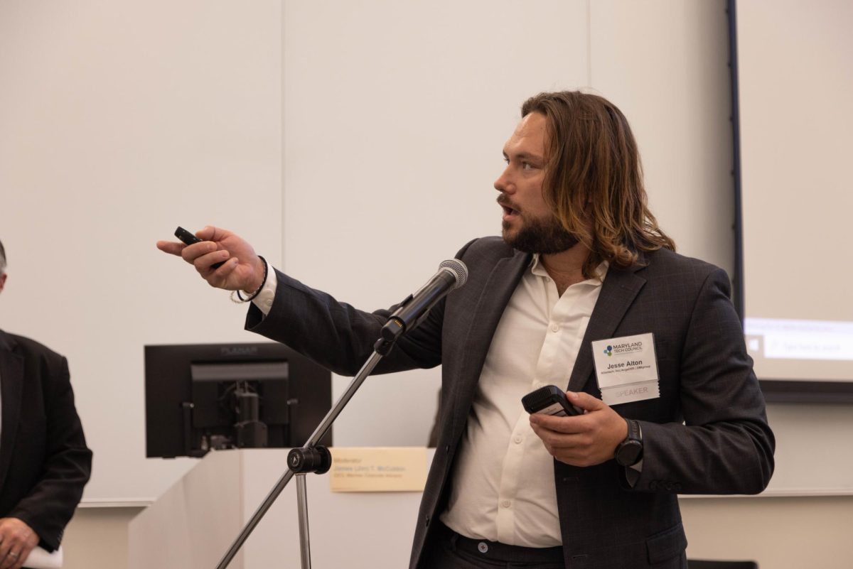 Jesse Alton, a co-founder of tech company Magick ML, was one of several presenters at the Exploration of Artificial Intelligence panel on Wednesday