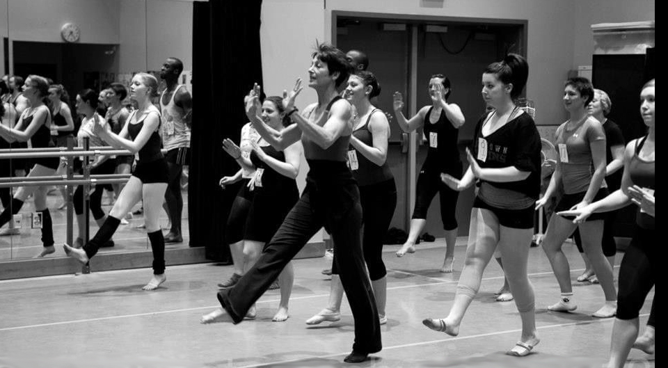 Long-time Dance Company Director Lynda Fitzgerald will come out of retirement this fall to produce a show alumni from AACC's dance program. Shown, Fitzgerald with an AACC dance class in 2018.