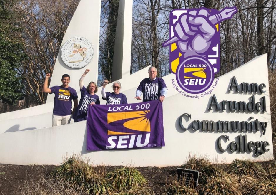 AACC's adjunct professors have voted to join SEIU Local 500, a union that represents part-time faculty and others. Photo courtesy of SEIU Local 500.