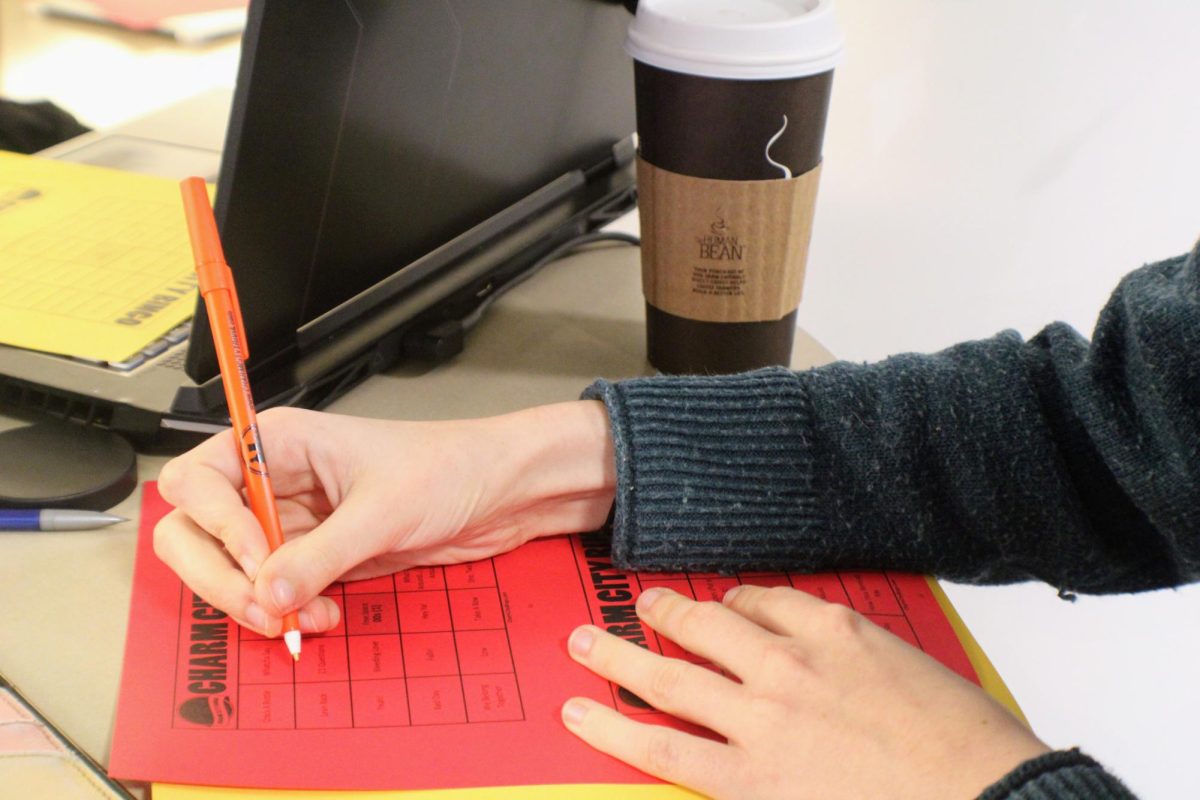 Students got the chance to play music bingo at an event on campus.