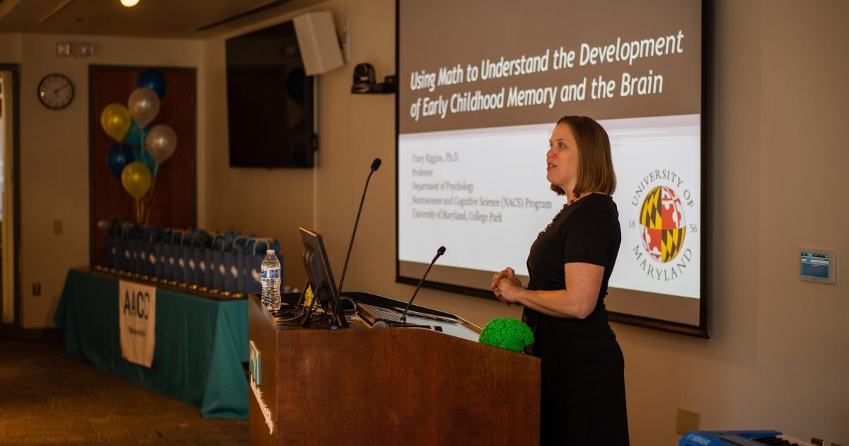UMD Neuroscience professor talks about math at awards ceremony Campus