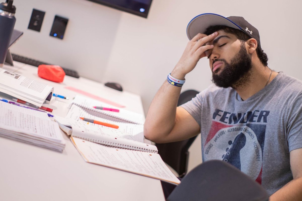 Already worn out from the semester? Get your second wind. We’re only halfway finished. Shown, second-year kinesiology student Raphael Roman.