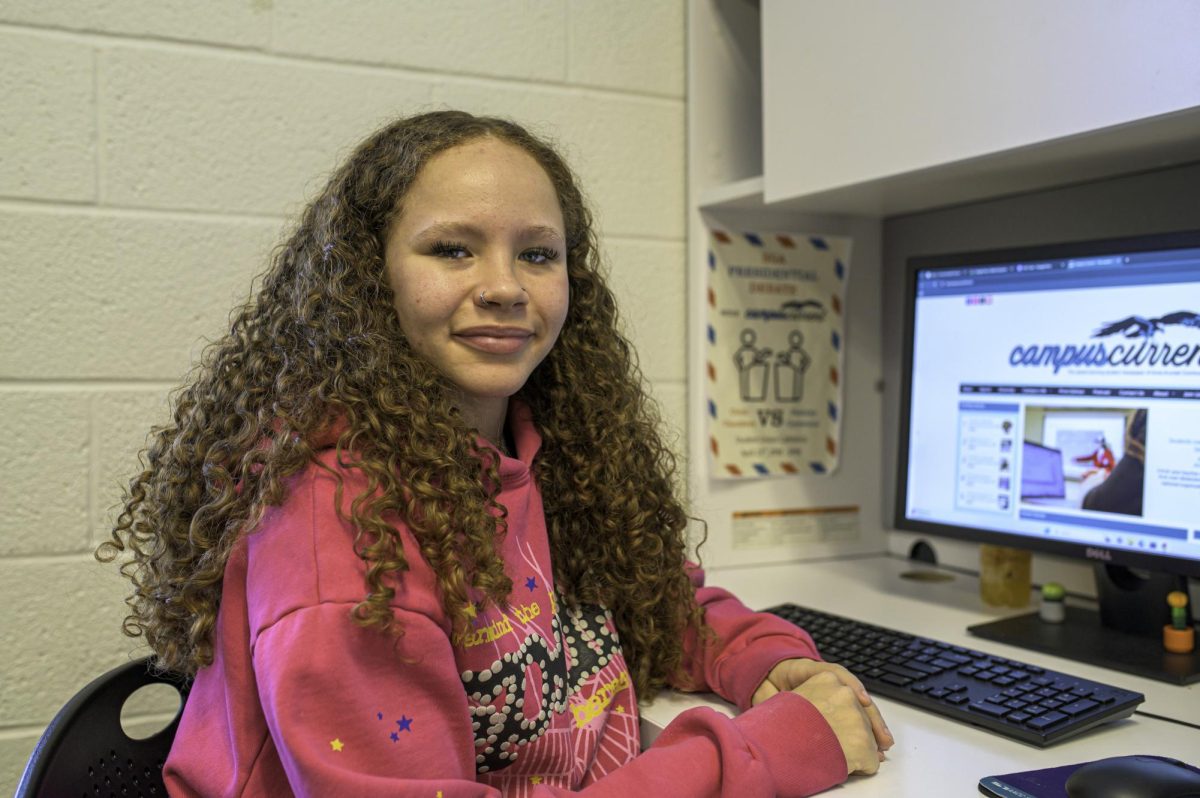 Journalism student Pe'la Saunders has taken over the leadership of AACC's student newspaper, Campus Current.