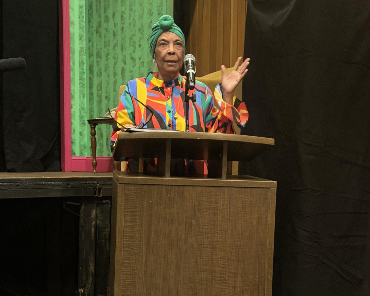Author Aressa Verdell Williams tells a room full of AACC students, "You are not trifling."