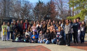 Club members stand outside National Aquarium.